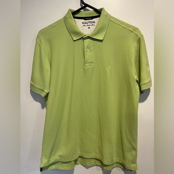 Men’s medium Nautica Polo shirt. Free deck. Green. Good condition barely worn - Picture 3 of 5
